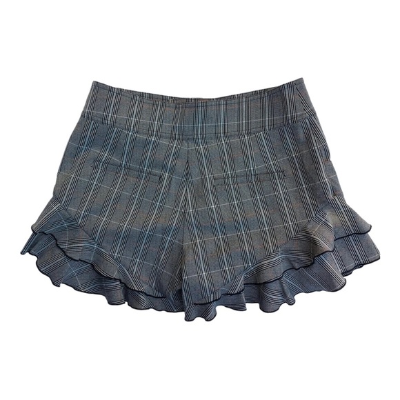 Derek Lam 10 Crosby Plaid Ruffled Short - Picture 5 of 7
